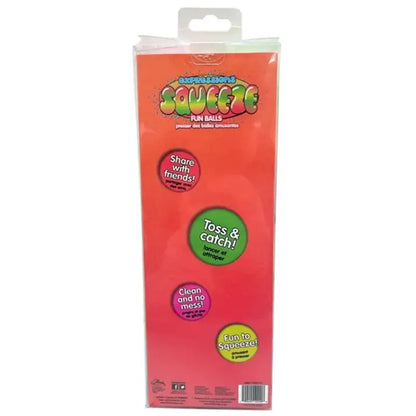 Expressions Rainbow Squeeze Ball Fidget Toys (12pc) – Colorful Stress Relief Sensory Squishy Set